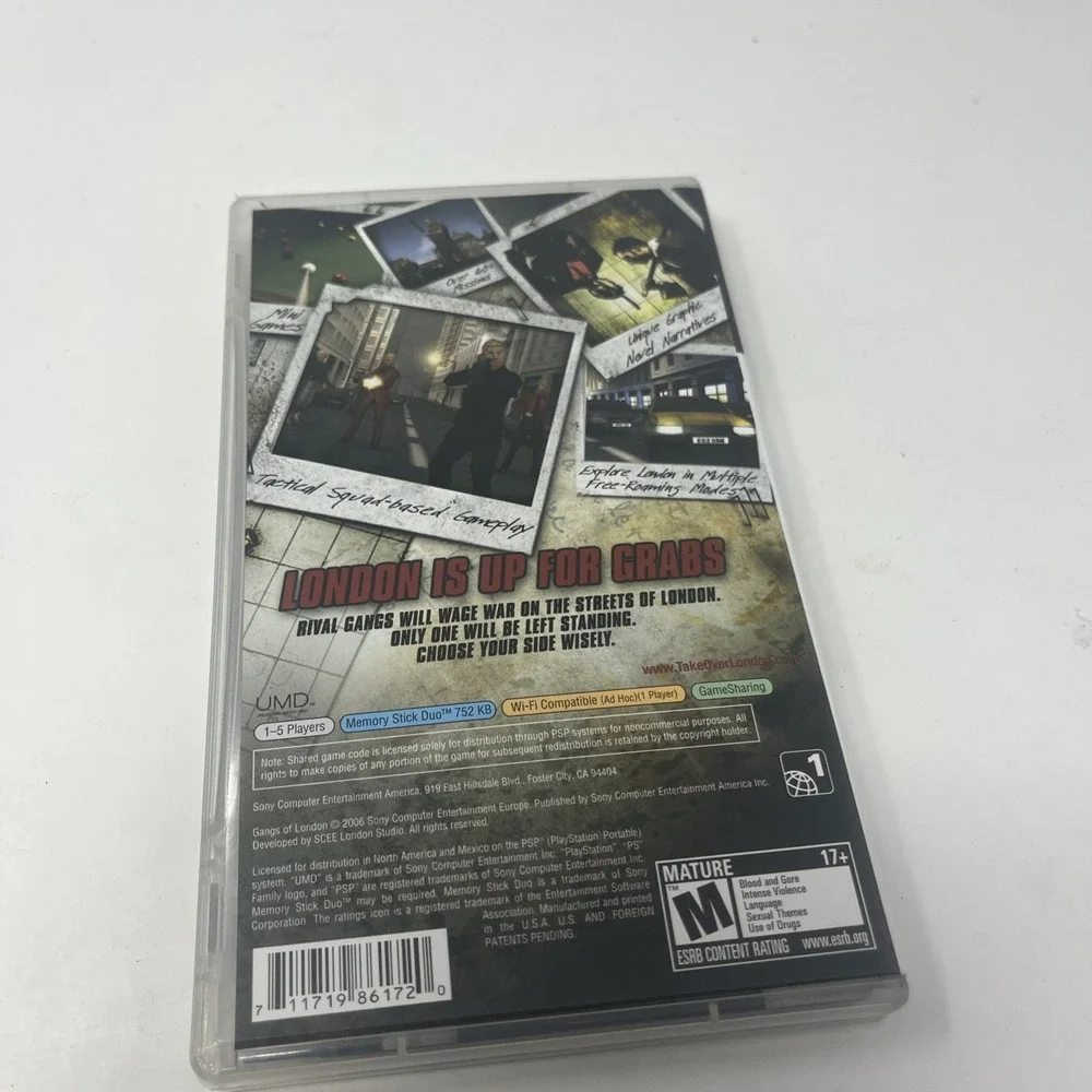 Gangs of London (Sony PlayStation PSP, 2006) Tested Complete CIB